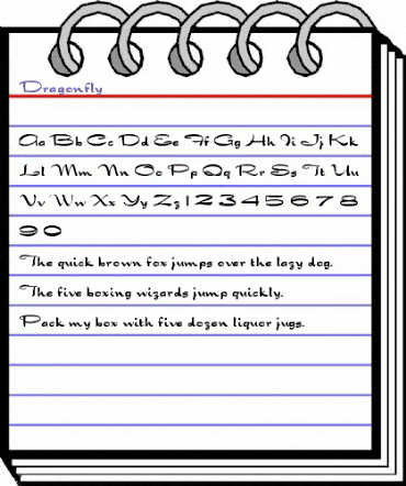 Dragonfly Regular animated font preview