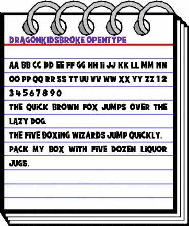 DRAGON KIDS BROKE Regular animated font preview DRAGON KIDS BROKE Regular animated font preview