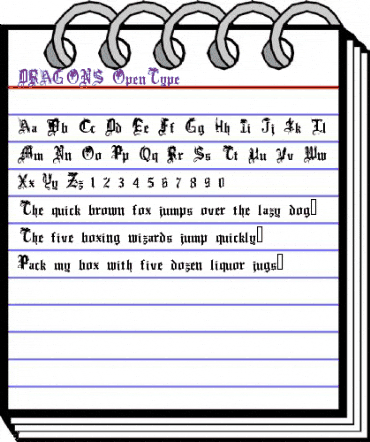 DRAGONS Regular animated font preview DRAGONS Regular animated font preview