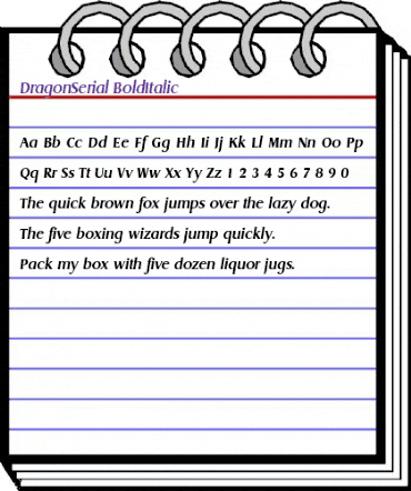 DragonSerial BoldItalic animated font preview DragonSerial BoldItalic animated font preview