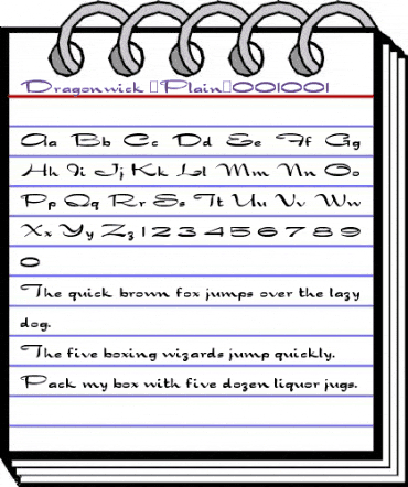 Dragonwick (Plain) animated font preview Dragonwick (Plain) animated font preview