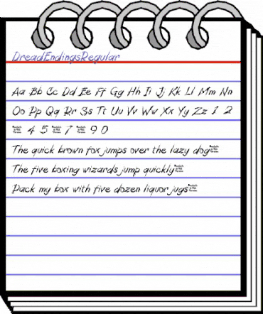 Dread Endings Regular animated font preview Dread Endings Regular animated font preview