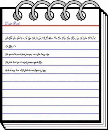 Dream Beach Regular animated font preview