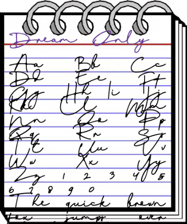 DreamOnly Regular animated font preview DreamOnly Regular animated font preview