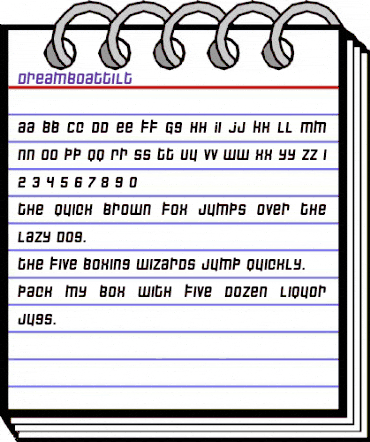 DreamboatTilt Medium animated font preview DreamboatTilt Medium animated font preview