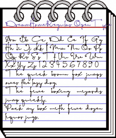 Dream Home Regular animated font preview