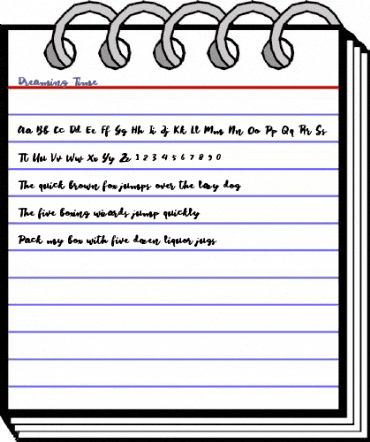 Dreaming Time Regular animated font preview Dreaming Time Regular animated font preview