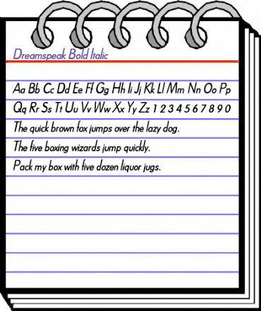 Dreamspeak BoldItalic animated font preview Dreamspeak BoldItalic animated font preview