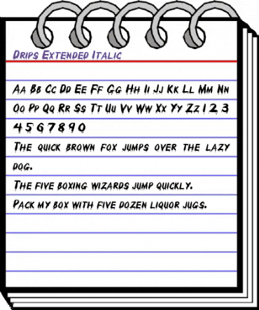 Drips-Extended Italic animated font preview Drips-Extended Italic animated font preview