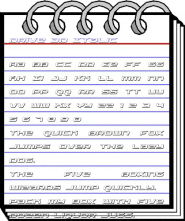 Drive 3D Italic Italic animated font preview Drive 3D Italic Italic animated font preview