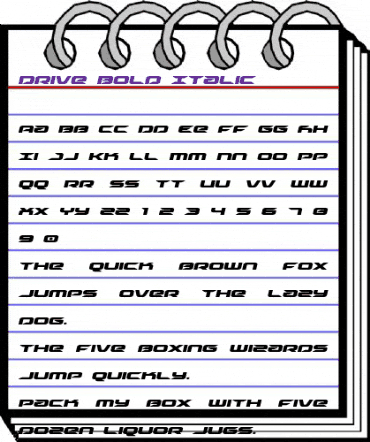 Drive Bold Italic Bold Italic animated font preview Drive Bold Italic Bold Italic animated font preview