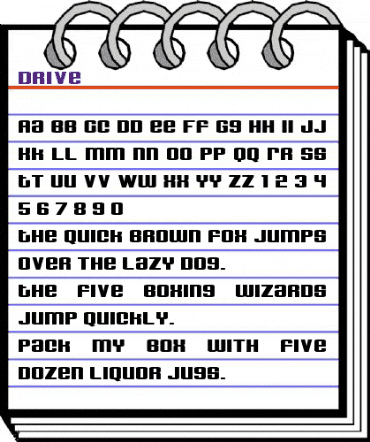 Drive Regular animated font preview Drive Regular animated font preview