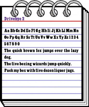 Drivebye 2 Regular animated font preview