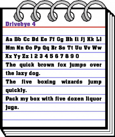Drivebye 4 Regular animated font preview