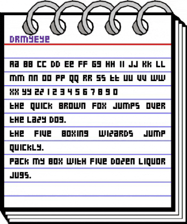 Dr.MyEye Regular animated font preview