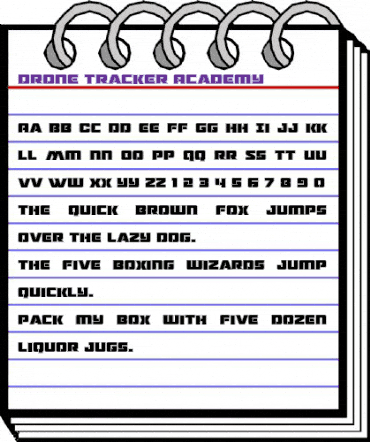 Drone Tracker Academy Regular animated font preview