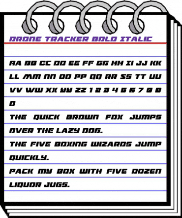 Drone Tracker Bold Italic Bold Italic animated font preview