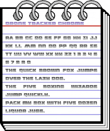 Drone Tracker Chrome Regular animated font preview