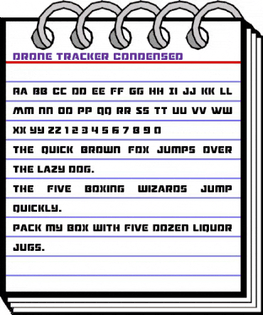 Drone Tracker Condensed Condensed animated font preview