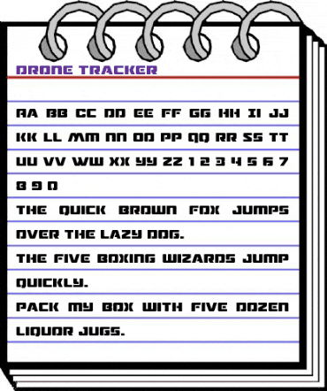 Drone Tracker Regular animated font preview