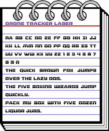 Drone Tracker Laser Regular animated font preview