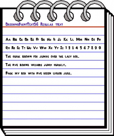 DroopingPaintText56 Regular animated font preview