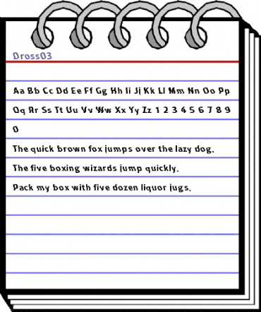 Dross03 Regular animated font preview Dross03 Regular animated font preview