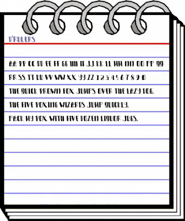 D'Rulers Regular animated font preview D'Rulers Regular animated font preview