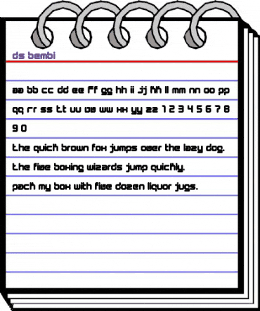 DS Bembi Regular animated font preview