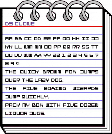 DS Clone Regular animated font preview DS Clone Regular animated font preview