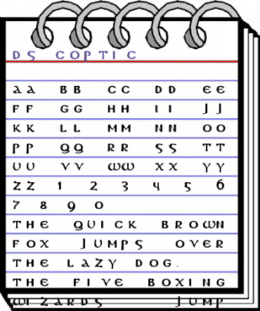 DS Coptic Regular animated font preview DS Coptic Regular animated font preview