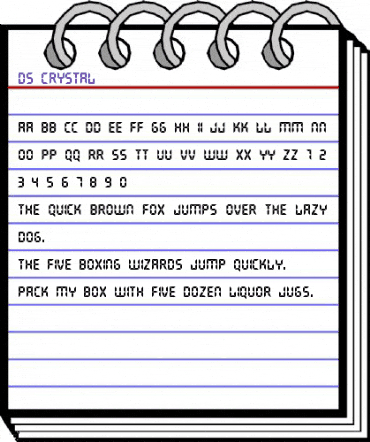 DS Crystal Regular animated font preview