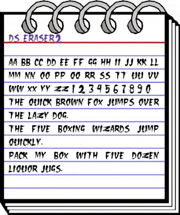 DS Eraser2 Regular animated font preview