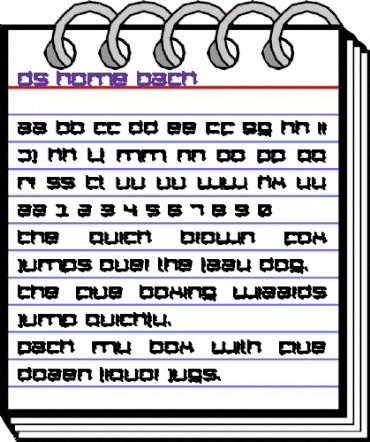 DS Home Back Regular animated font preview
