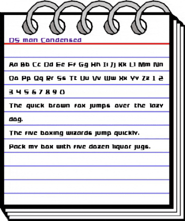 DS man Condensed Condensed animated font preview