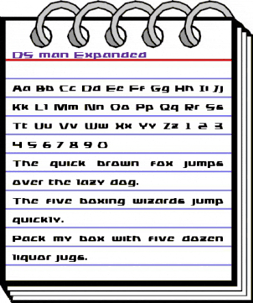 DS man Expanded Expanded animated font preview