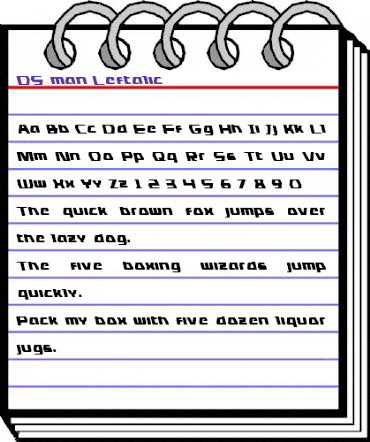 DS man Leftalic Italic animated font preview DS man Leftalic Italic animated font preview