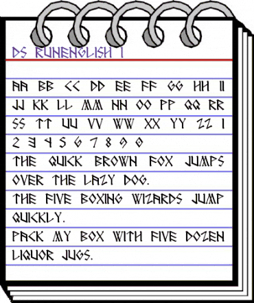 DS_RUNEnglish-1 Regular animated font preview