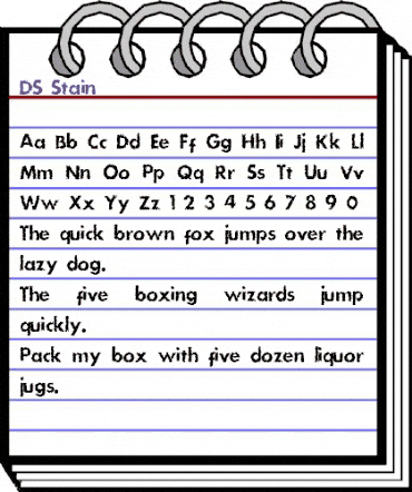 DS Stain Regular animated font preview DS Stain Regular animated font preview