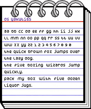DS Yakuti65 Regular animated font preview
