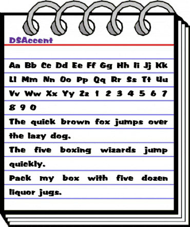 DS Accent Regular animated font preview
