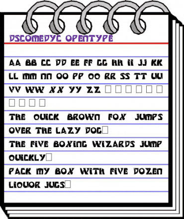 DS ComedyC Regular animated font preview