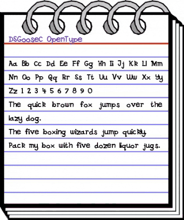 DS GooseC Regular animated font preview