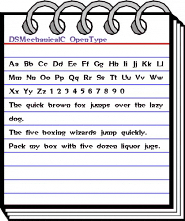 DS MechanicalC Bold animated font preview