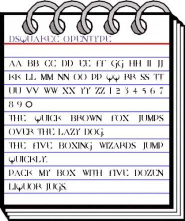 DS QuakeC Regular animated font preview