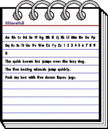 DS Snowfall Regular animated font preview DS Snowfall Regular animated font preview