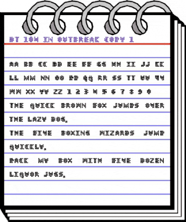 DT 104 in outbreak Regular animated font preview