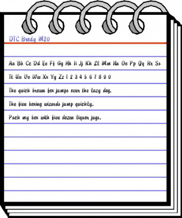 DTC Brody M20 Regular animated font preview DTC Brody M20 Regular animated font preview