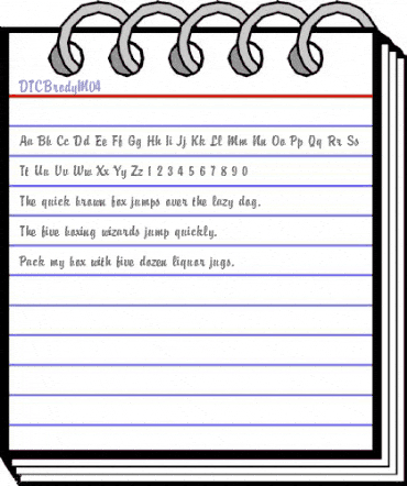 DTCBrodyM04 Regular animated font preview DTCBrodyM04 Regular animated font preview