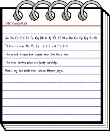 DTCBrodyM26 Regular animated font preview